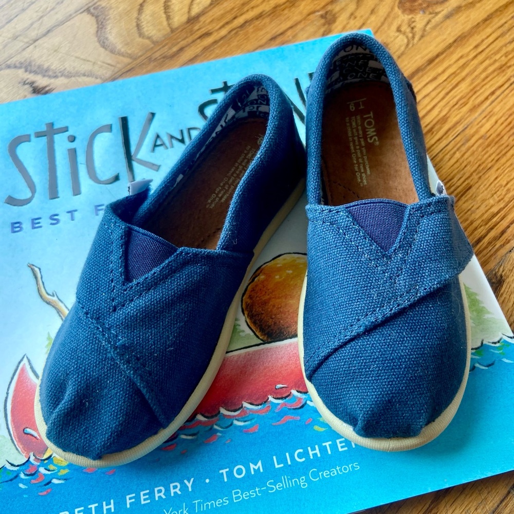 Toms Alpargata Blue Canvas Toddler Shoe T9